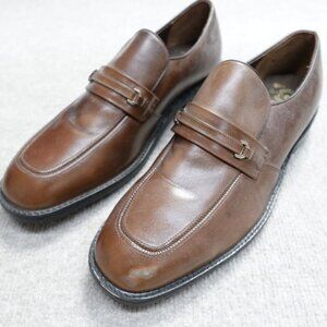 Hytest Men's Loafers 10 Brown Apron Toe Horsebit  Steel Cap Toe Goodyear Welt